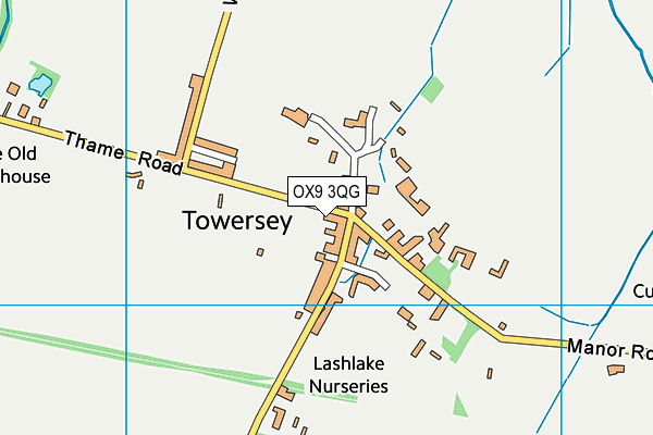 OX9 3QG map - OS VectorMap District (Ordnance Survey)