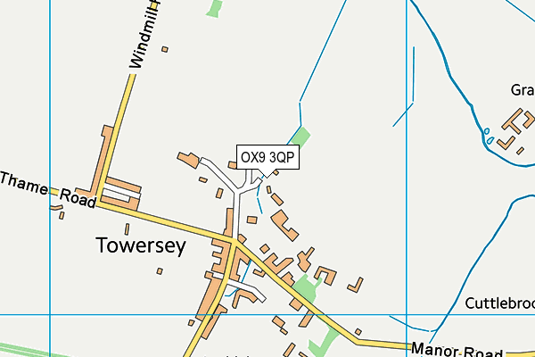 OX9 3QP map - OS VectorMap District (Ordnance Survey)