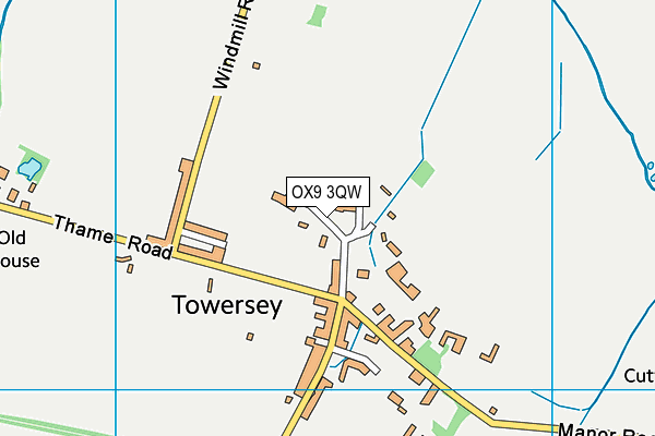 OX9 3QW map - OS VectorMap District (Ordnance Survey)