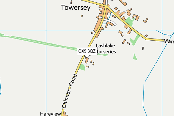 OX9 3QZ map - OS VectorMap District (Ordnance Survey)