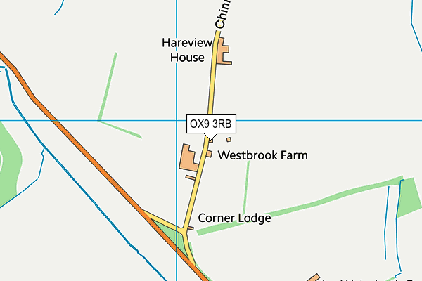 OX9 3RB map - OS VectorMap District (Ordnance Survey)