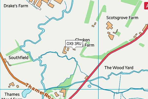 OX9 3RU map - OS VectorMap District (Ordnance Survey)