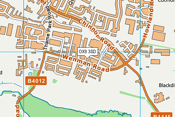 OX9 3SD map - OS VectorMap District (Ordnance Survey)
