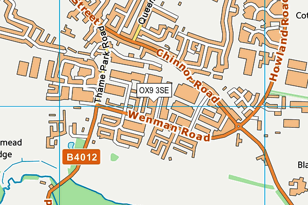 OX9 3SE map - OS VectorMap District (Ordnance Survey)