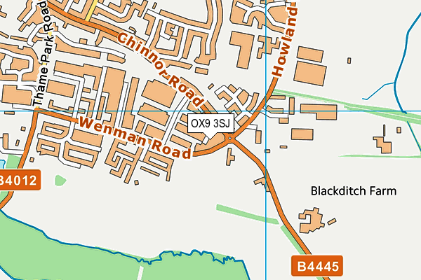 OX9 3SJ map - OS VectorMap District (Ordnance Survey)