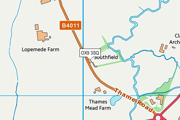 OX9 3SQ map - OS VectorMap District (Ordnance Survey)