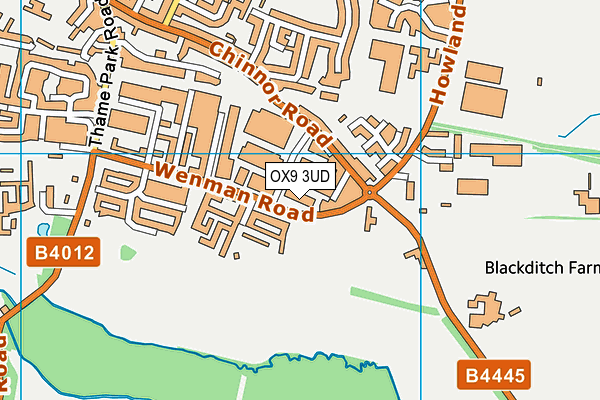 OX9 3UD map - OS VectorMap District (Ordnance Survey)