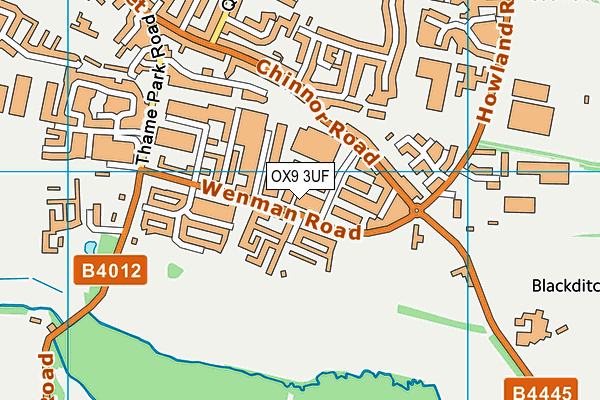 OX9 3UF map - OS VectorMap District (Ordnance Survey)