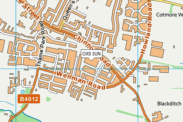 OX9 3UN map - OS VectorMap District (Ordnance Survey)