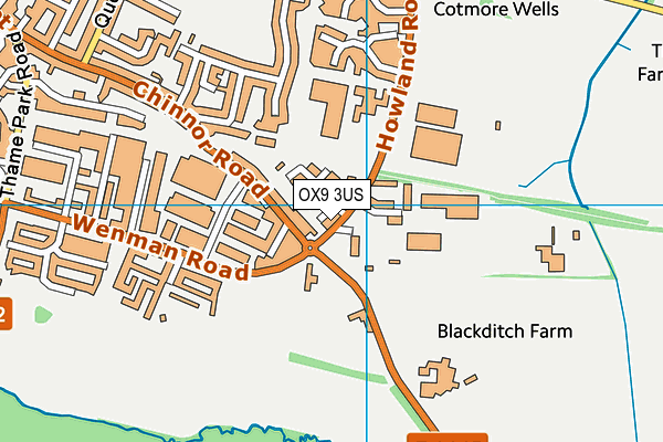 OX9 3US map - OS VectorMap District (Ordnance Survey)