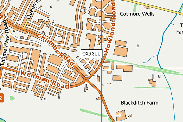 OX9 3UU map - OS VectorMap District (Ordnance Survey)