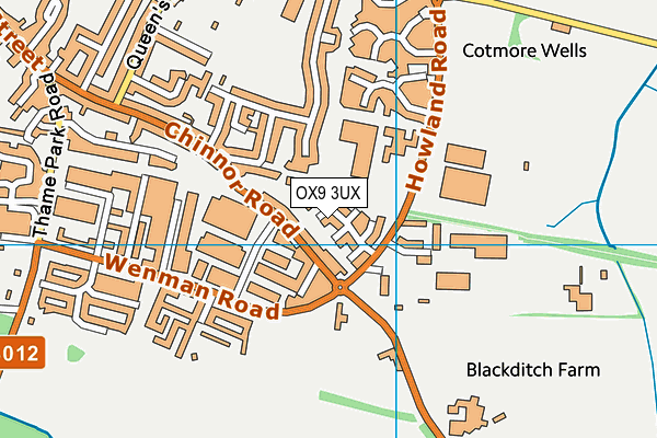 OX9 3UX map - OS VectorMap District (Ordnance Survey)