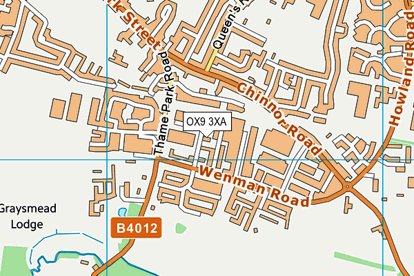 OX9 3XA map - OS VectorMap District (Ordnance Survey)