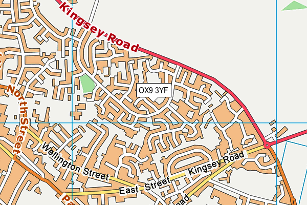 OX9 3YF map - OS VectorMap District (Ordnance Survey)