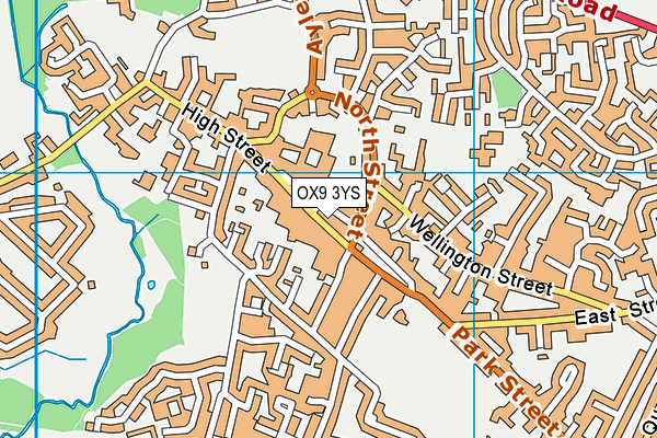 OX9 3YS map - OS VectorMap District (Ordnance Survey)