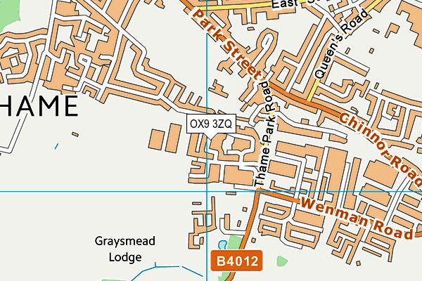OX9 3ZQ map - OS VectorMap District (Ordnance Survey)