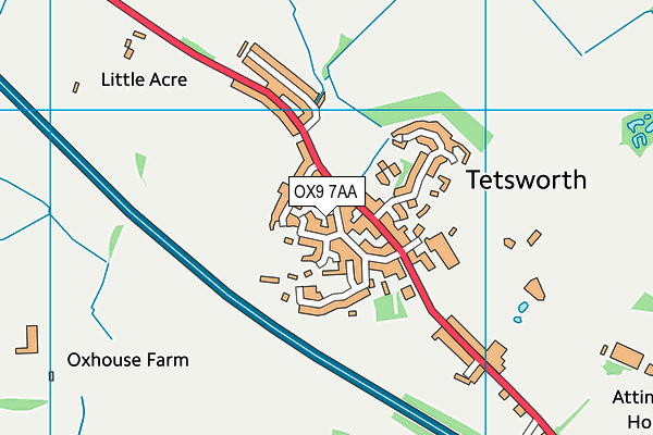 OX9 7AA map - OS VectorMap District (Ordnance Survey)