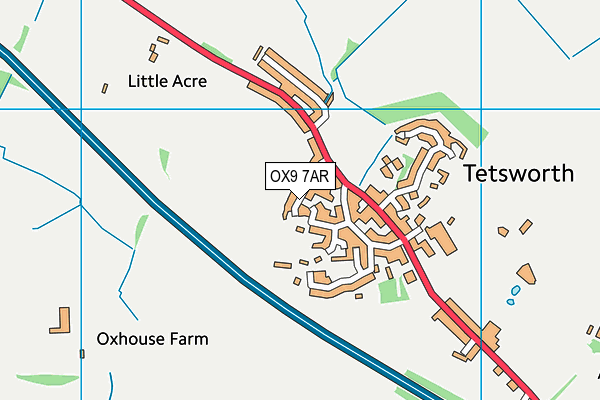 OX9 7AR map - OS VectorMap District (Ordnance Survey)