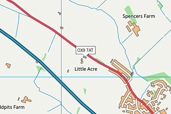 OX9 7AT map - OS VectorMap District (Ordnance Survey)