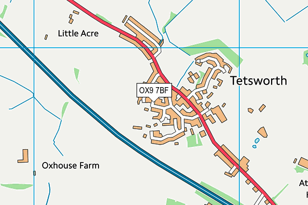 OX9 7BF map - OS VectorMap District (Ordnance Survey)