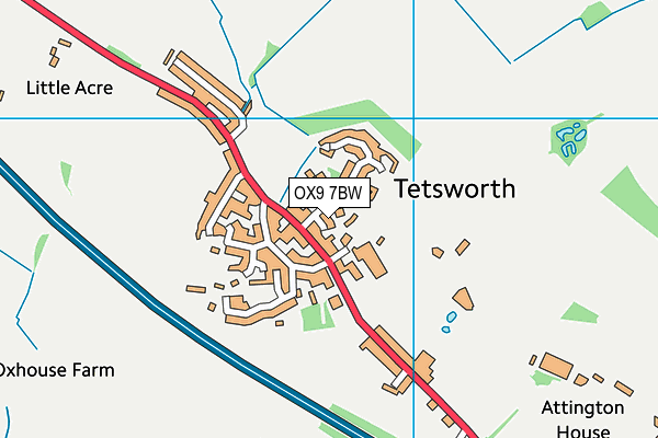 OX9 7BW map - OS VectorMap District (Ordnance Survey)