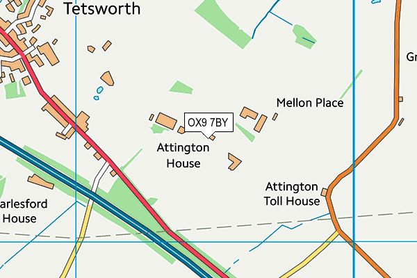 OX9 7BY map - OS VectorMap District (Ordnance Survey)