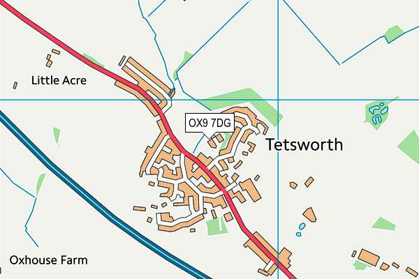 OX9 7DG map - OS VectorMap District (Ordnance Survey)