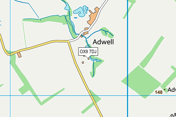 OX9 7DJ map - OS VectorMap District (Ordnance Survey)