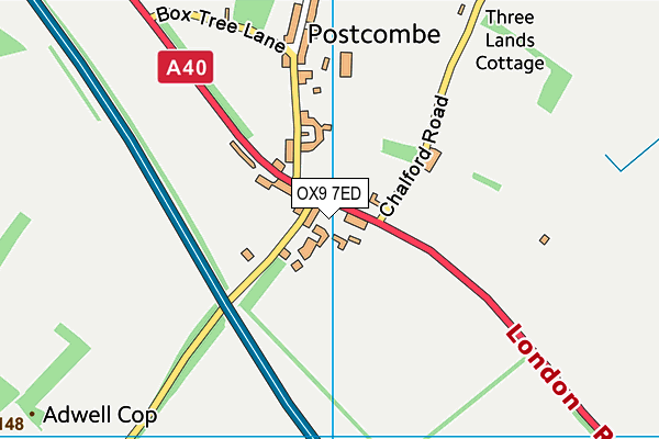 OX9 7ED map - OS VectorMap District (Ordnance Survey)