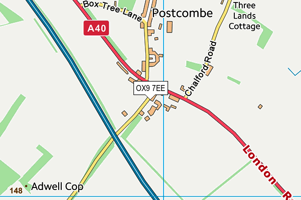 OX9 7EE map - OS VectorMap District (Ordnance Survey)