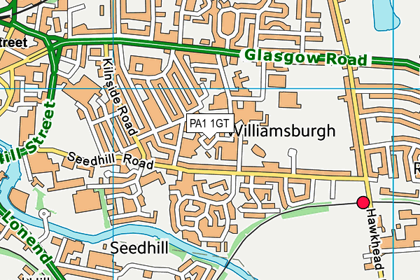 PA1 1GT map - OS VectorMap District (Ordnance Survey)