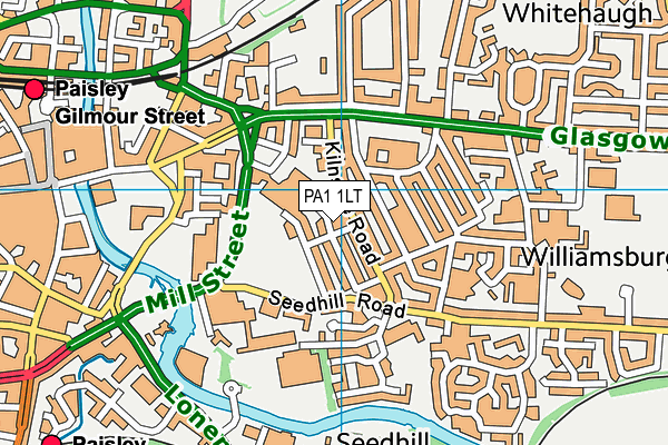 PA1 1LT map - OS VectorMap District (Ordnance Survey)