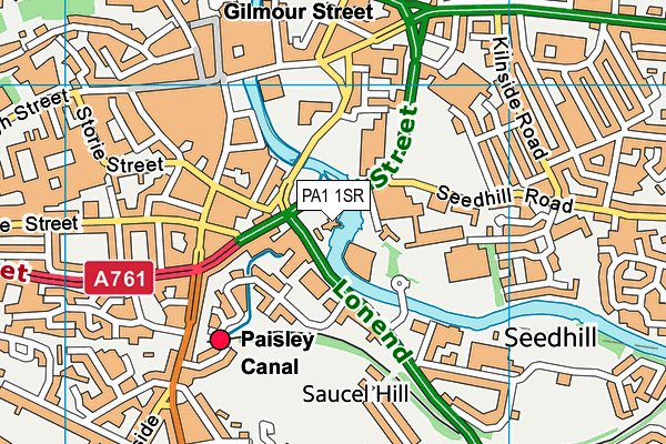 PA1 1SR map - OS VectorMap District (Ordnance Survey)