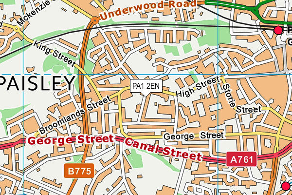 PA1 2EN map - OS VectorMap District (Ordnance Survey)