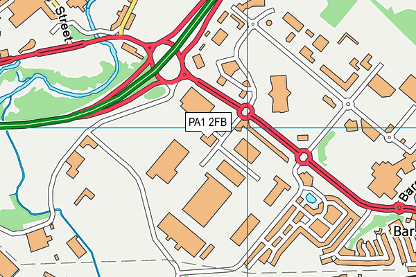 PA1 2FB map - OS VectorMap District (Ordnance Survey)