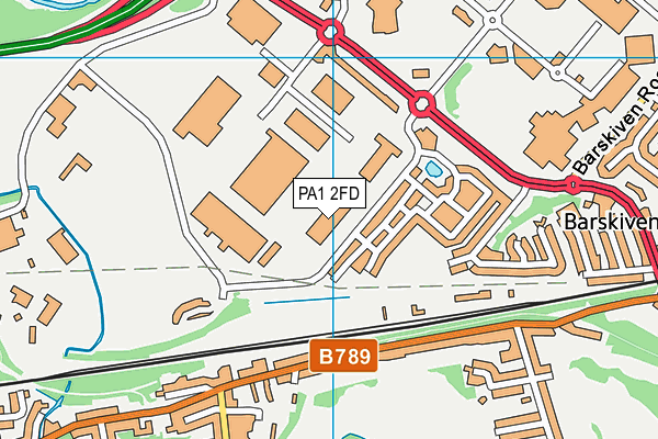 PA1 2FD map - OS VectorMap District (Ordnance Survey)
