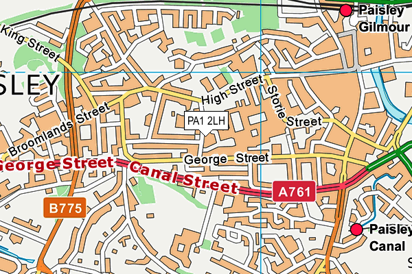 PA1 2LH map - OS VectorMap District (Ordnance Survey)