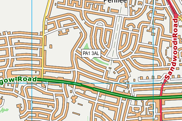 PA1 3AL map - OS VectorMap District (Ordnance Survey)