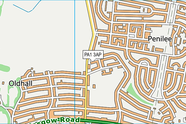 PA1 3AP map - OS VectorMap District (Ordnance Survey)