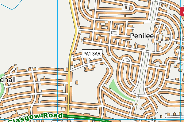 PA1 3AR map - OS VectorMap District (Ordnance Survey)