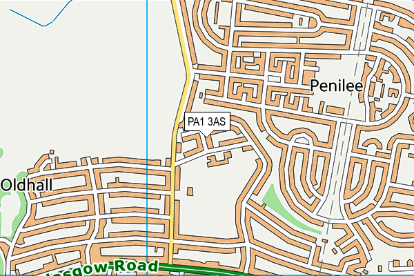 PA1 3AS map - OS VectorMap District (Ordnance Survey)