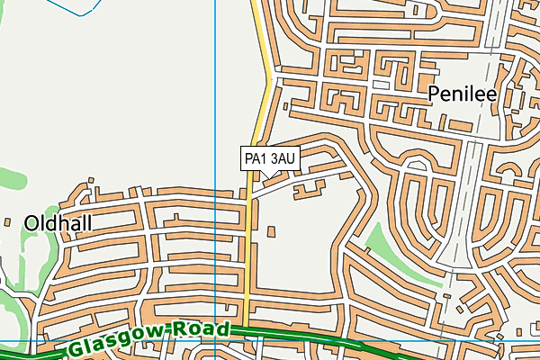 PA1 3AU map - OS VectorMap District (Ordnance Survey)
