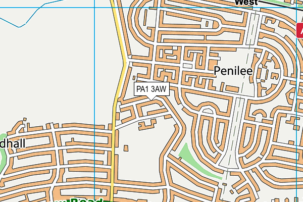 PA1 3AW map - OS VectorMap District (Ordnance Survey)