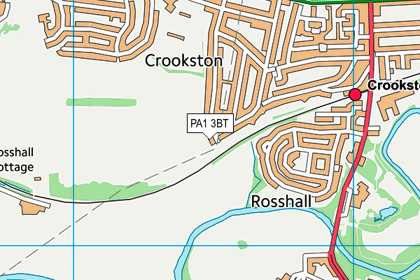 PA1 3BT map - OS VectorMap District (Ordnance Survey)