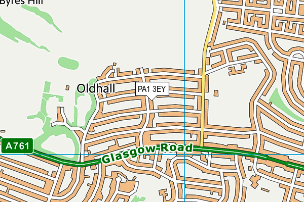PA1 3EY map - OS VectorMap District (Ordnance Survey)