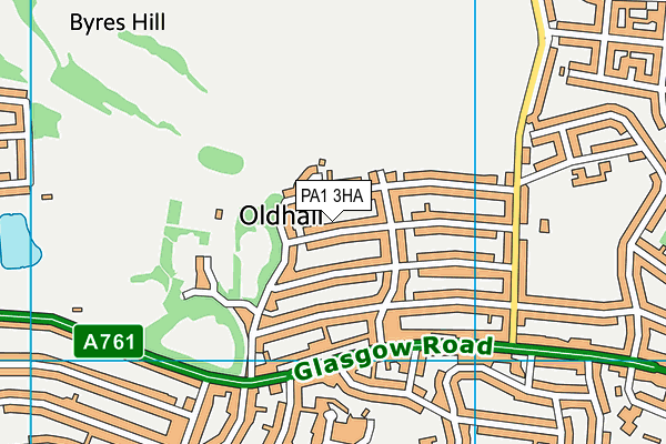 PA1 3HA map - OS VectorMap District (Ordnance Survey)