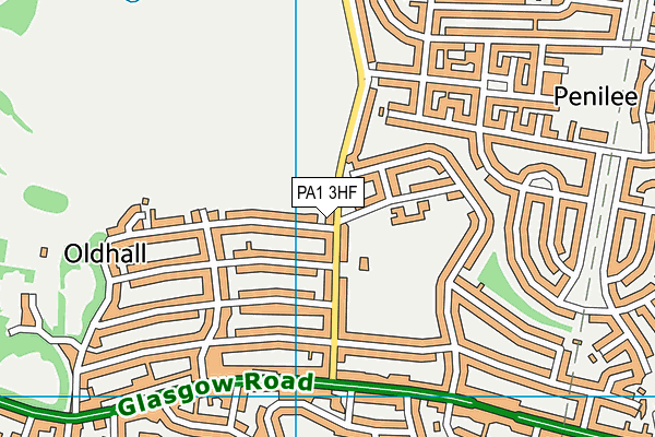 PA1 3HF map - OS VectorMap District (Ordnance Survey)