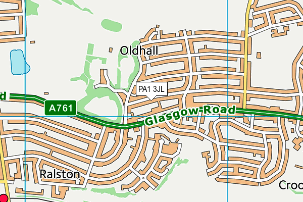 PA1 3JL map - OS VectorMap District (Ordnance Survey)