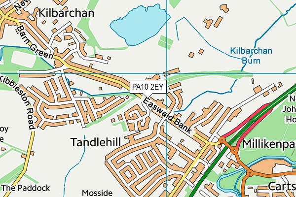 PA10 2EY map - OS VectorMap District (Ordnance Survey)