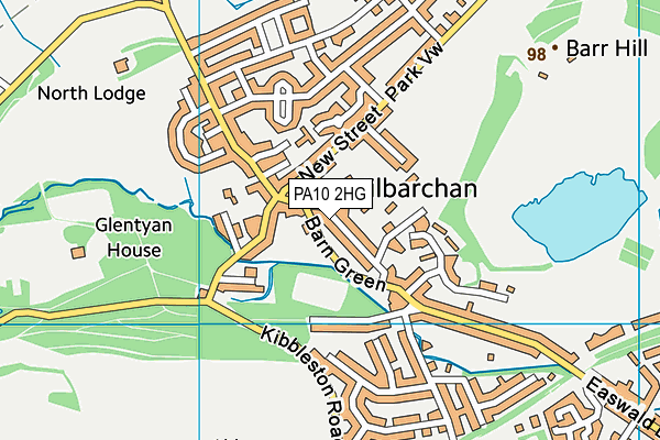 PA10 2HG map - OS VectorMap District (Ordnance Survey)
